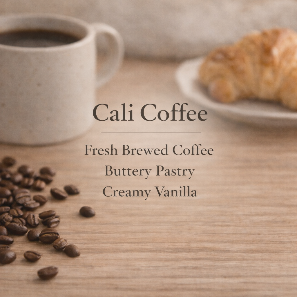 Cali Coffee Candle – Coffee & Vanilla Maple– 8 oz Amber Jar