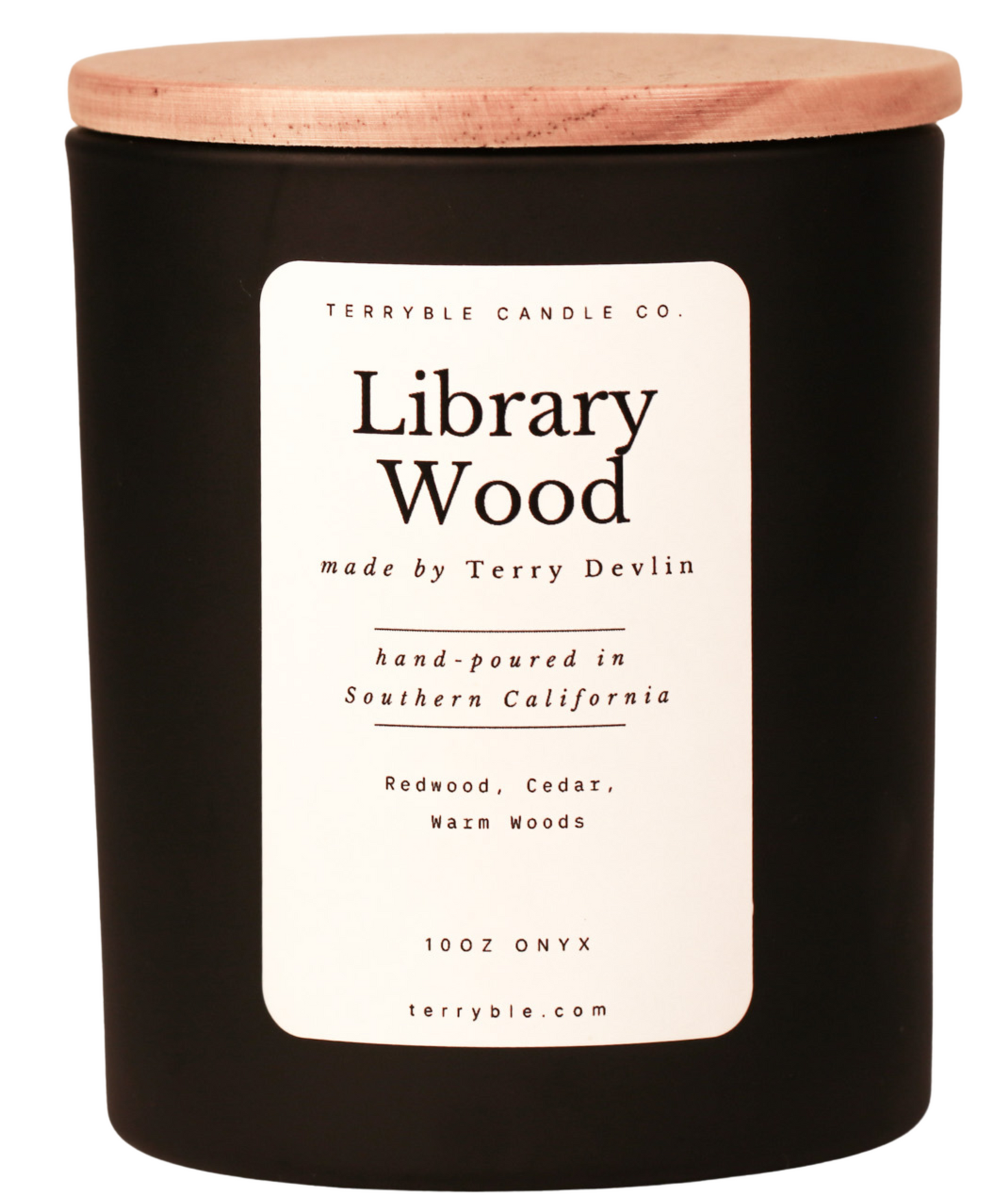 Library Wood Candle – Redwood, Cedar, Warm Woods – 10 oz Onyx